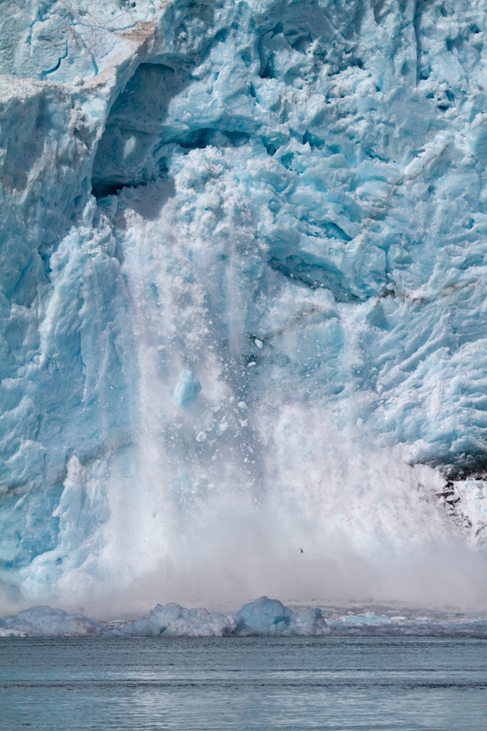 Aialik Glacier Calving Into Ocean